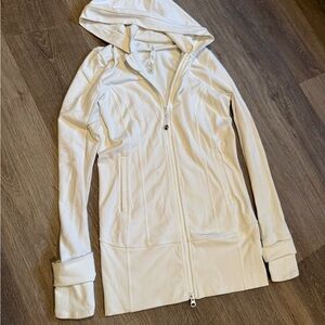 lululemon athletica | White Women's XS Zip-Up Hoodie Athletic Layer